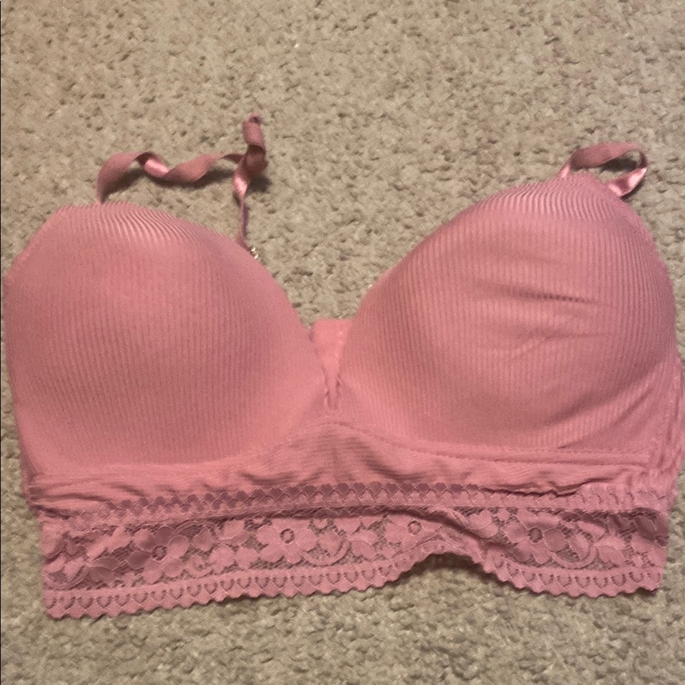 Jessica Simpson Pink Lace Trim Bralette